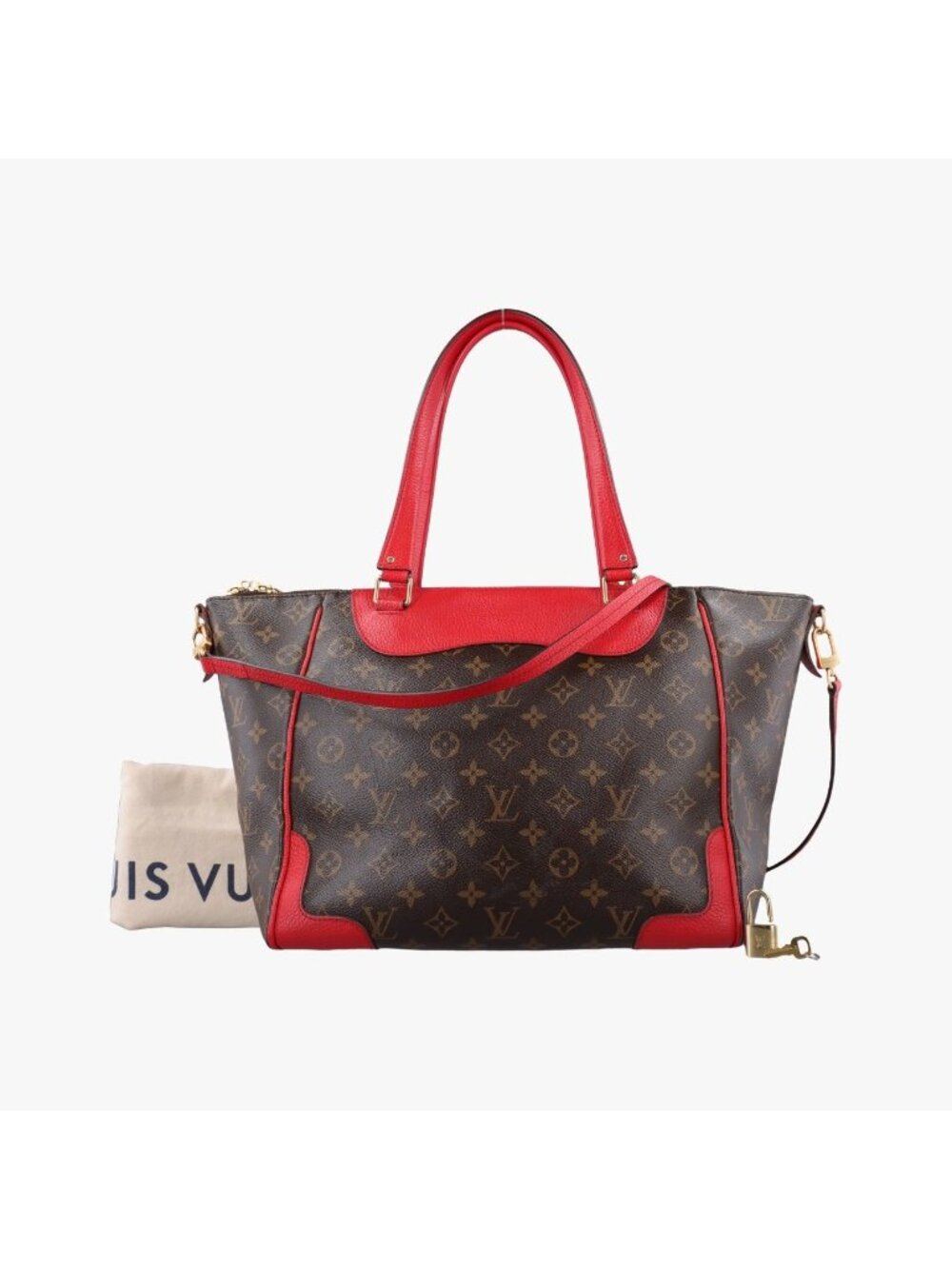 Louis Vuitton Estrella Monogram Brown Coquelicot Canvas Calfskin